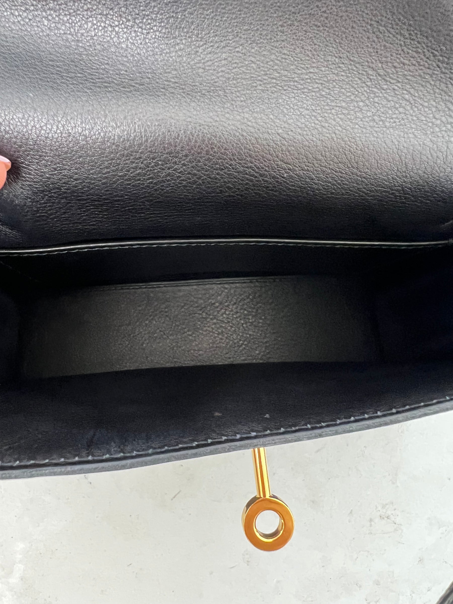 Hermès Black Swift Leather Kelly Le sac de Danse Bag