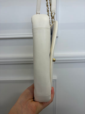 Chanel White Puffy Flap Shoulder Bag