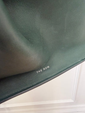 The Row Soft Margaux 15 in Emerald Green Leather
