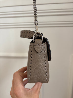 Fendi Dove Grey Calf Leather Baguette Bag