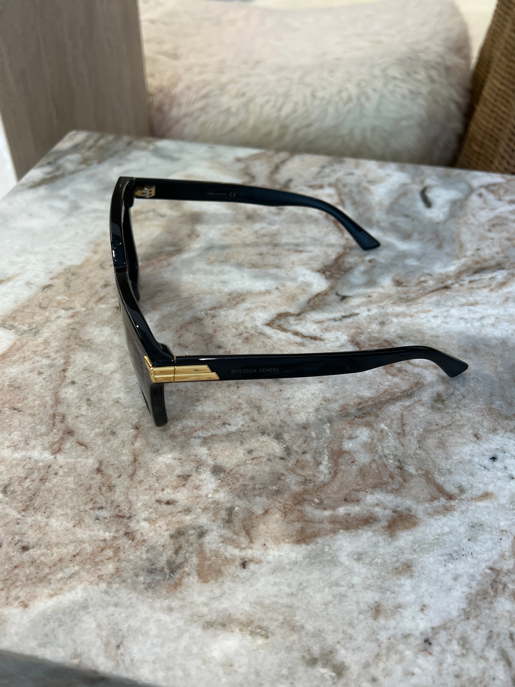 Bottega Veneta Square Frame Sunglasses Black