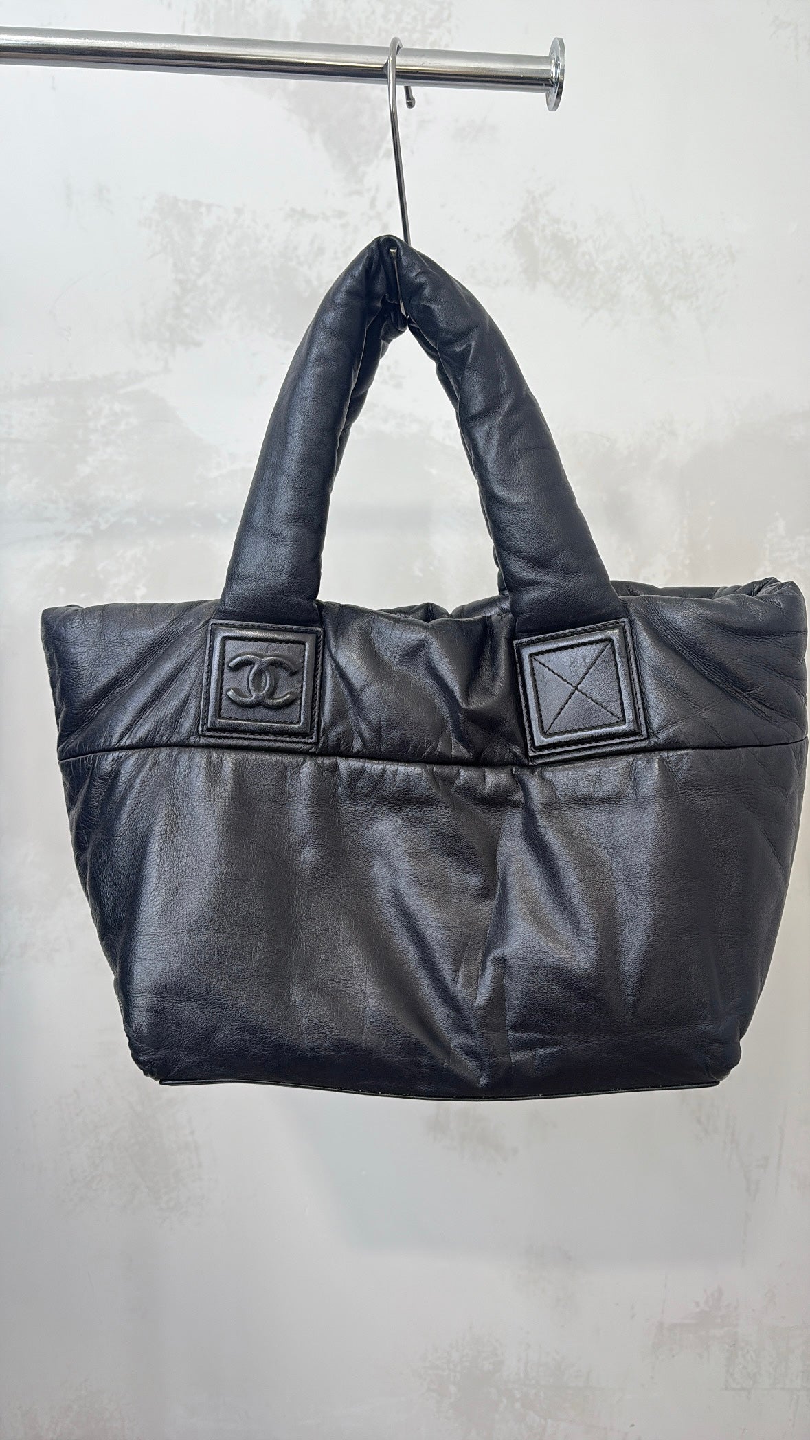 Chanel Black Leather Coco Cocoon Tote