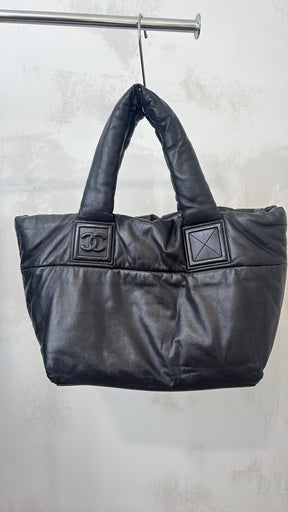 Chanel Black Leather Coco Cocoon Tote