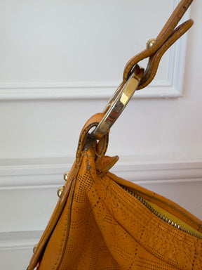 Fendi Orange Perforated Monogram Chef Bag