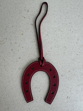 Hermès Rose Grenat Horseshoe Bag Charm