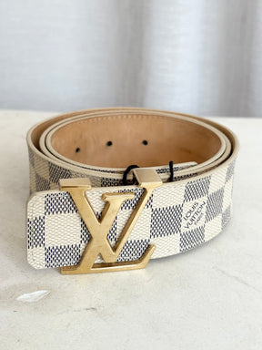 Louis Vuitton Damier Azur Monogram Canvas Belt, 95