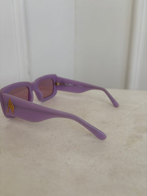 THE ATTICO x Linda Farrow Lilac Rectangle Sunglasses