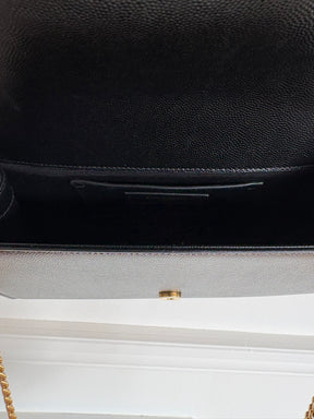 Saint Laurent Black Grained Leather Kate Bag