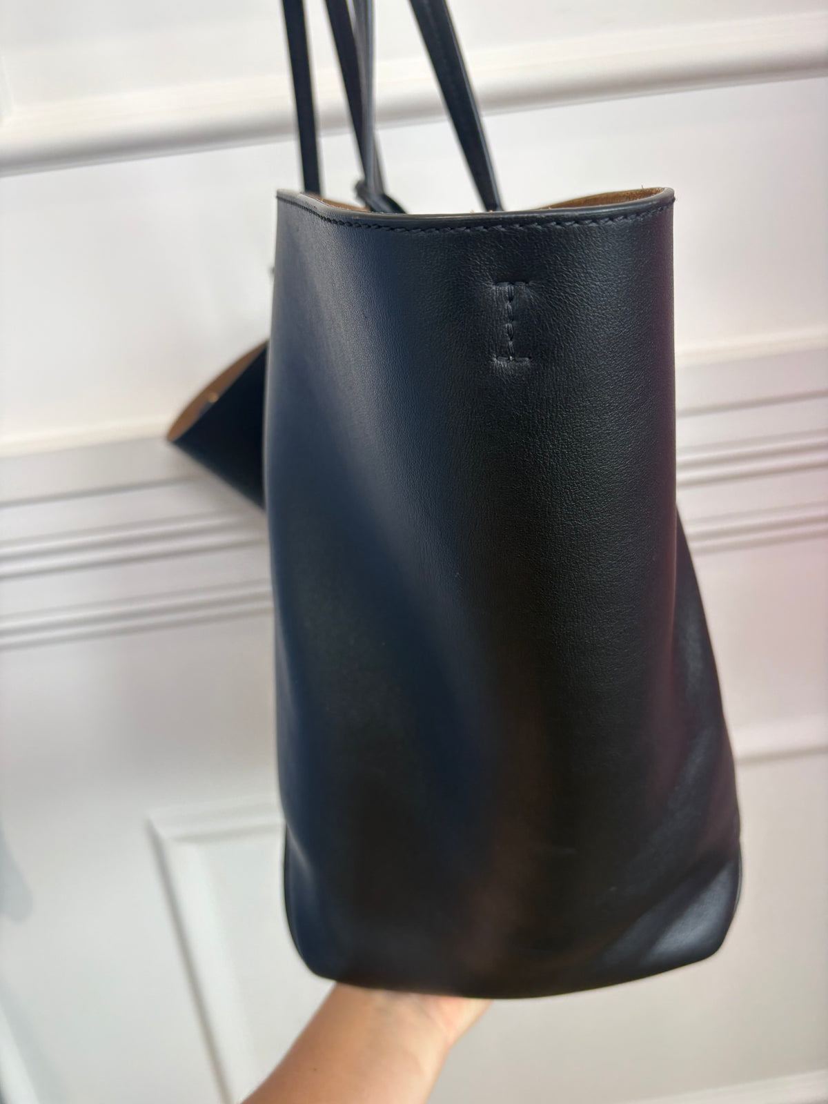 Jimmy Choo Black Leather Oversized Diamond Tote
