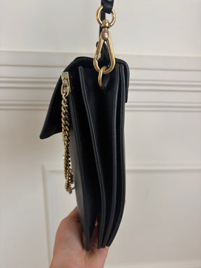 Chloé Black Leather and Suede Faye Bag