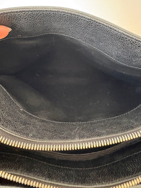Chanel Vintage Coco Mark Chain Tote Bag Black