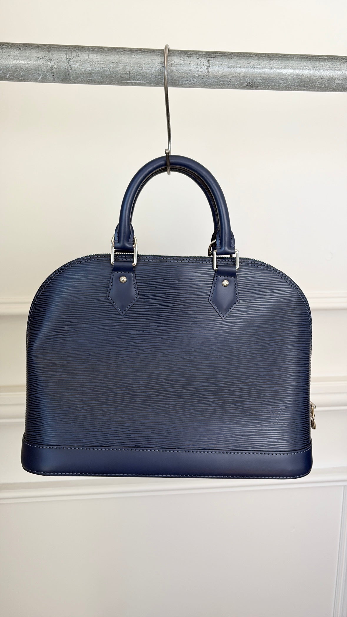 Louis Vuitton Navy Epi Leather Alma PM Bag