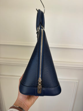 Louis Vuitton Navy Epi Leather Alma PM Bag