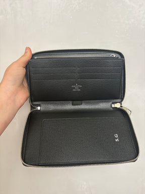 Louis Vuitton Damier Graphite Travel Wallet *monogrammed S.G*