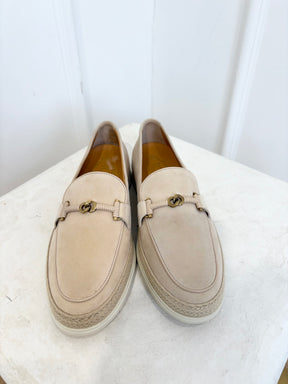 Tod's Beige Suede Loafers, 38.5