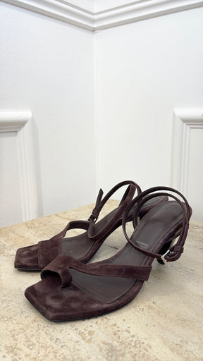 Camilla and Marc Brown Suede Ankle Strap Heels, 39