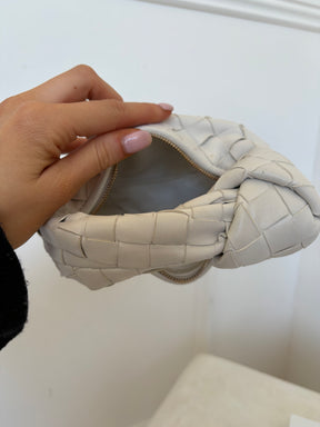 Bottega Veneta White Intrecciato Leather Candy Jodie Bag, Very Good