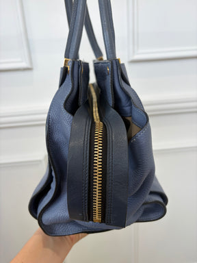 Chloé Steel Blue Leather Tote