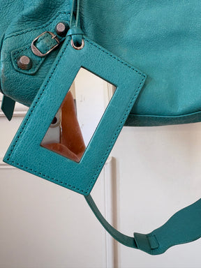 Balenciaga Turquoise Leather City Bag