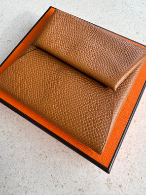 Hermès Gold Epsom Leather Bastia Coin Purse