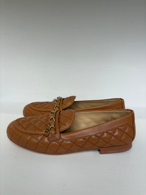 Chanel Tan Quilted Leather Loafer Flats, 36 C