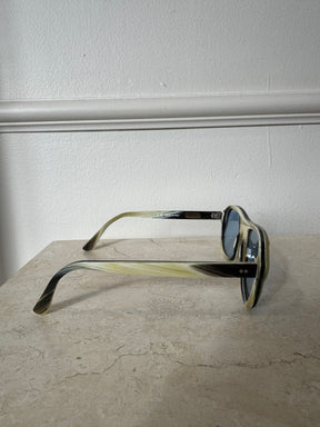 P Johnson Yellow Marbled Aviator Sunglasses