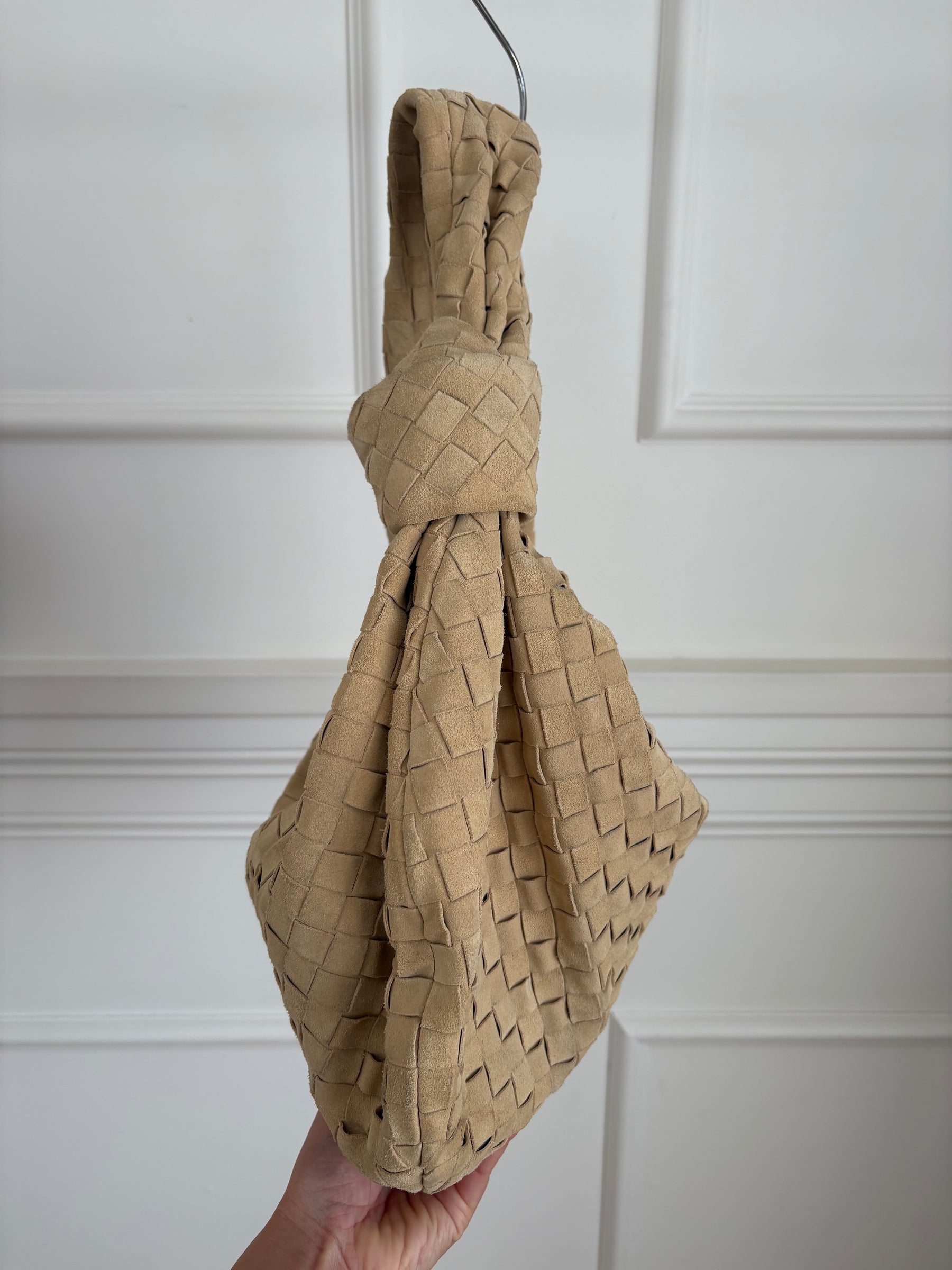 Bottega Veneta Beige Suede Jodie Bag