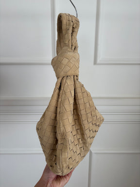 Bottega Veneta Beige Suede Jodie Bag