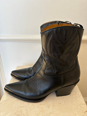 Dior Black Western Style Boots, 40