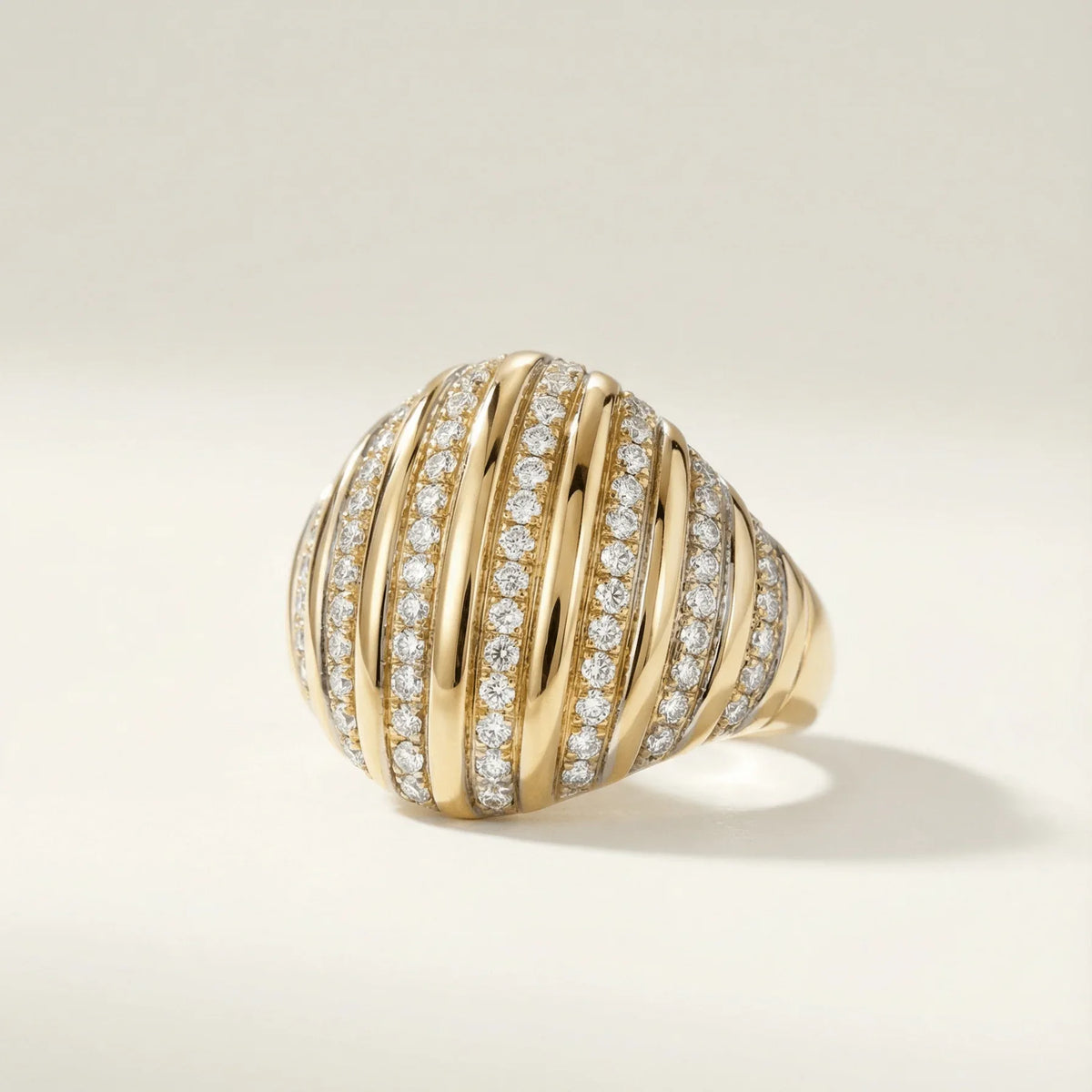 Goldie Paris Yellow Gold and Diamond Gatsby Ring