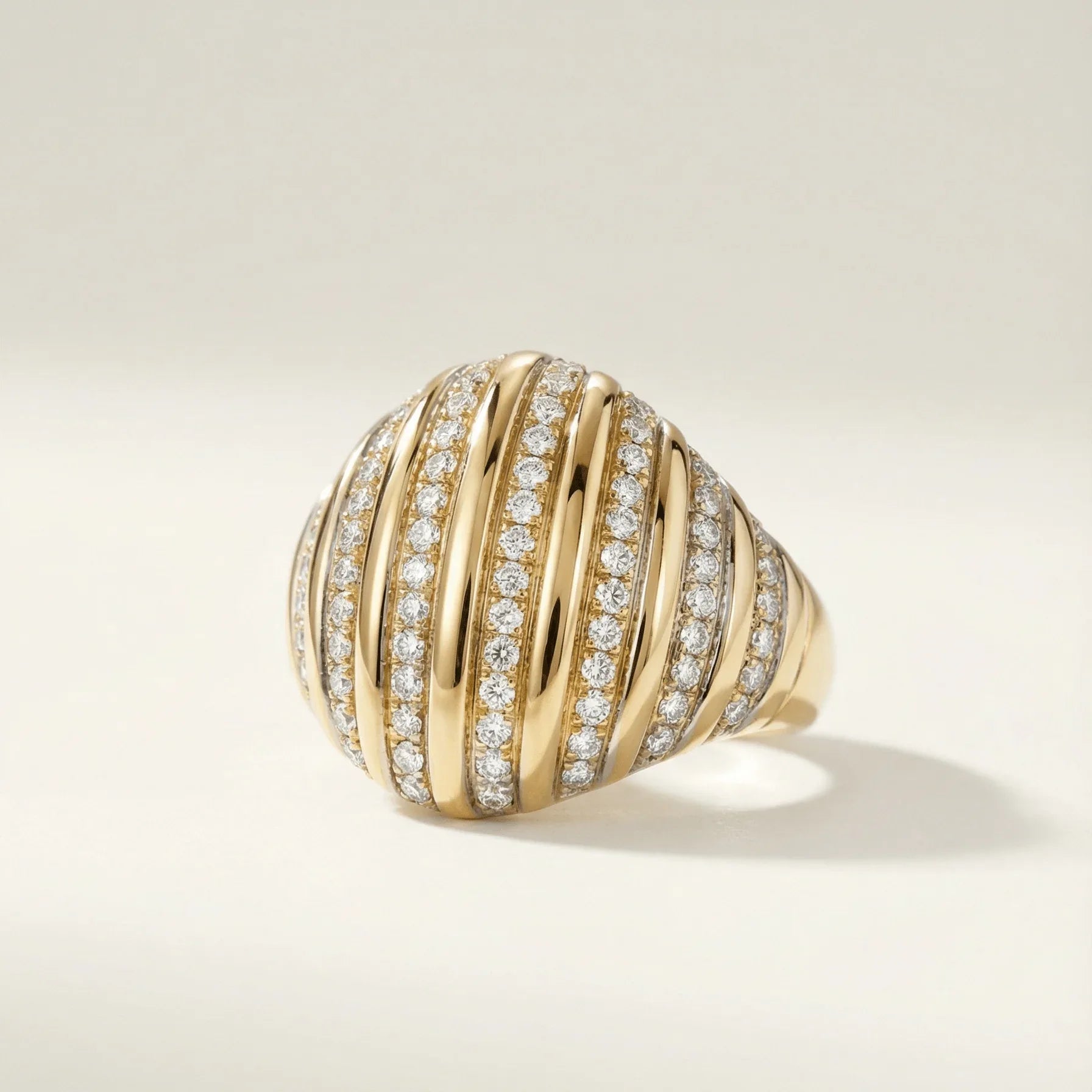 Goldie Paris Yellow Gold and Diamond Gatsby Ring