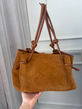 Scanlan Theodore Athos Suede Shopper Bag In Cognac
