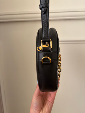 Céline Black Leather Square Quilted Camera Bag