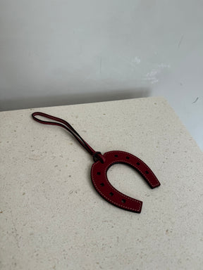 Hermès Rose Grenat Horseshoe Bag Charm