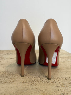Christian Louboutin Blush Leather Miss Z 100 Pumps, 38.5