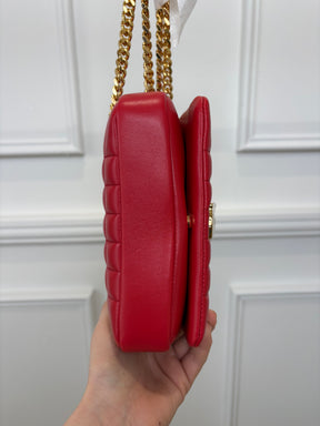 Burberry Red Quilted Leather Mini Lola Bag