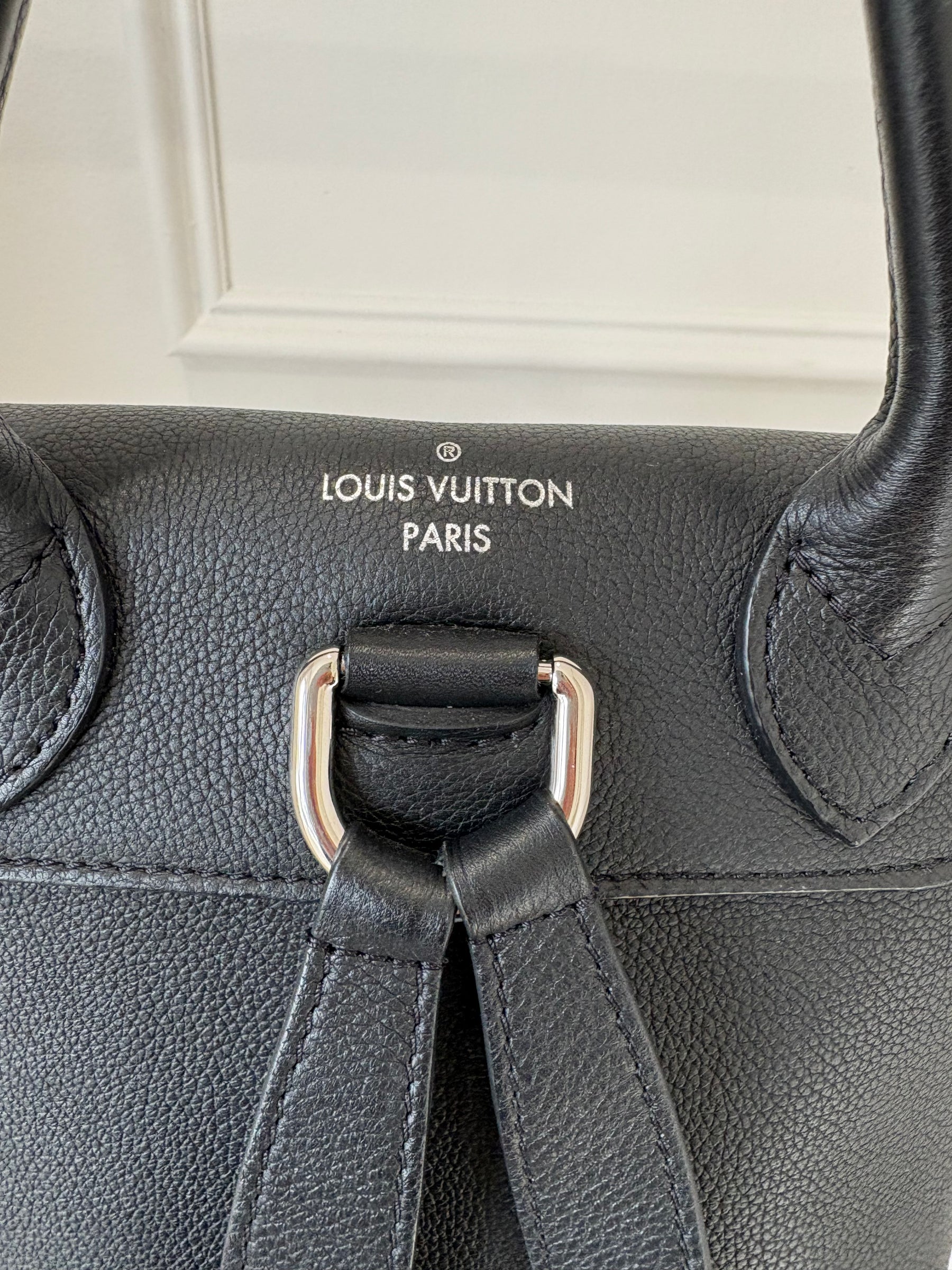 Louis Vuitton Black Leather LockMe Backpack