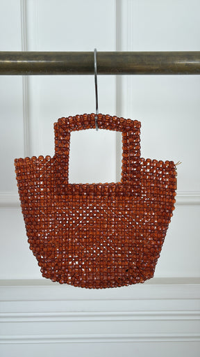 Scanlan Theodore Orange Mini Beaded Tote