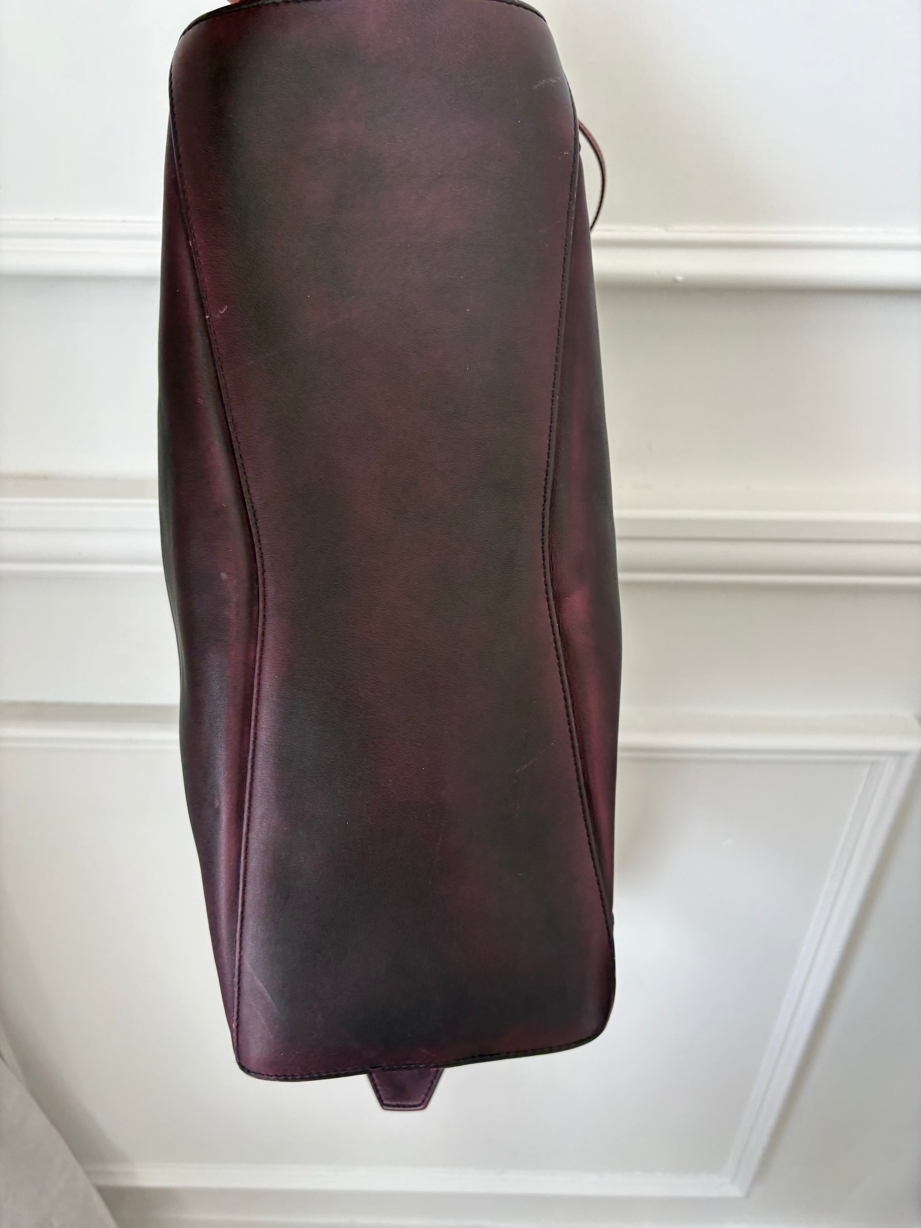 Balenciaga Neo Classic Medium City Bag in Burgundy Distressed Leather