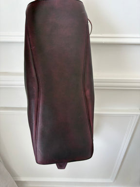 Balenciaga Neo Classic Medium City Bag in Burgundy Distressed Leather