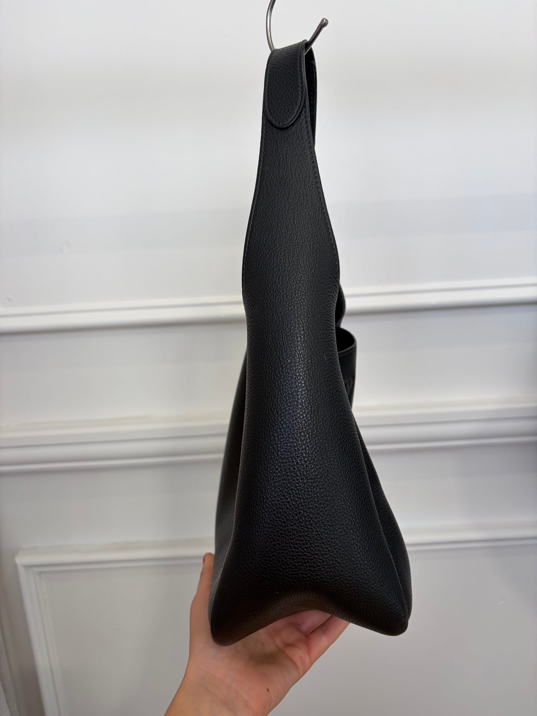 Prada Black Leather Dynamique Shoulder Hobo