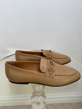 Tod's Beige Leather T Loafer, 40