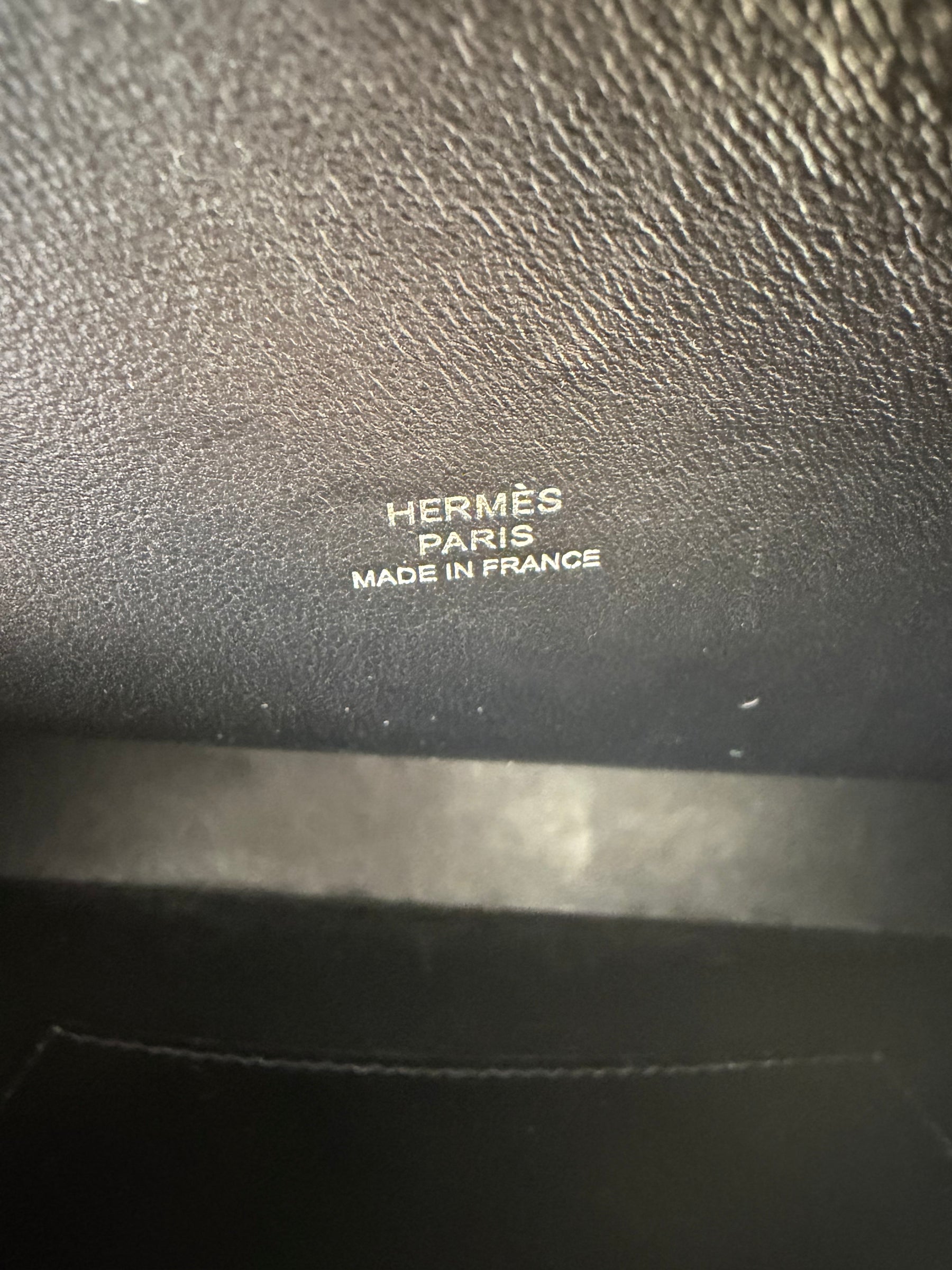 Hermès Black Box Leather Hermésnap Wallet
