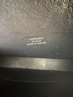 Hermès Black Box Leather Hermésnap Wallet