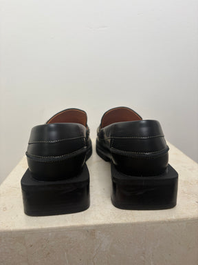 Ganni Black Jewel Loafers, 38