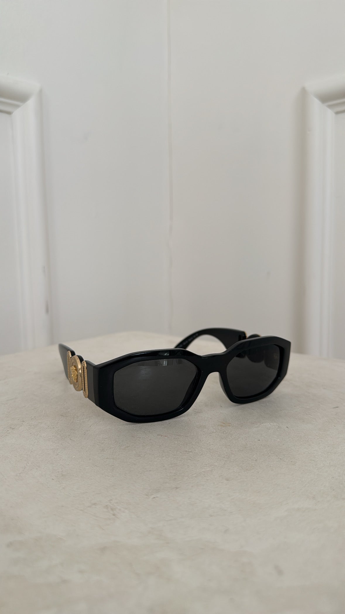 Versace Black Sunglasses Gold Hardware