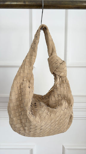 Bottega Veneta Beige Suede Jodie Bag