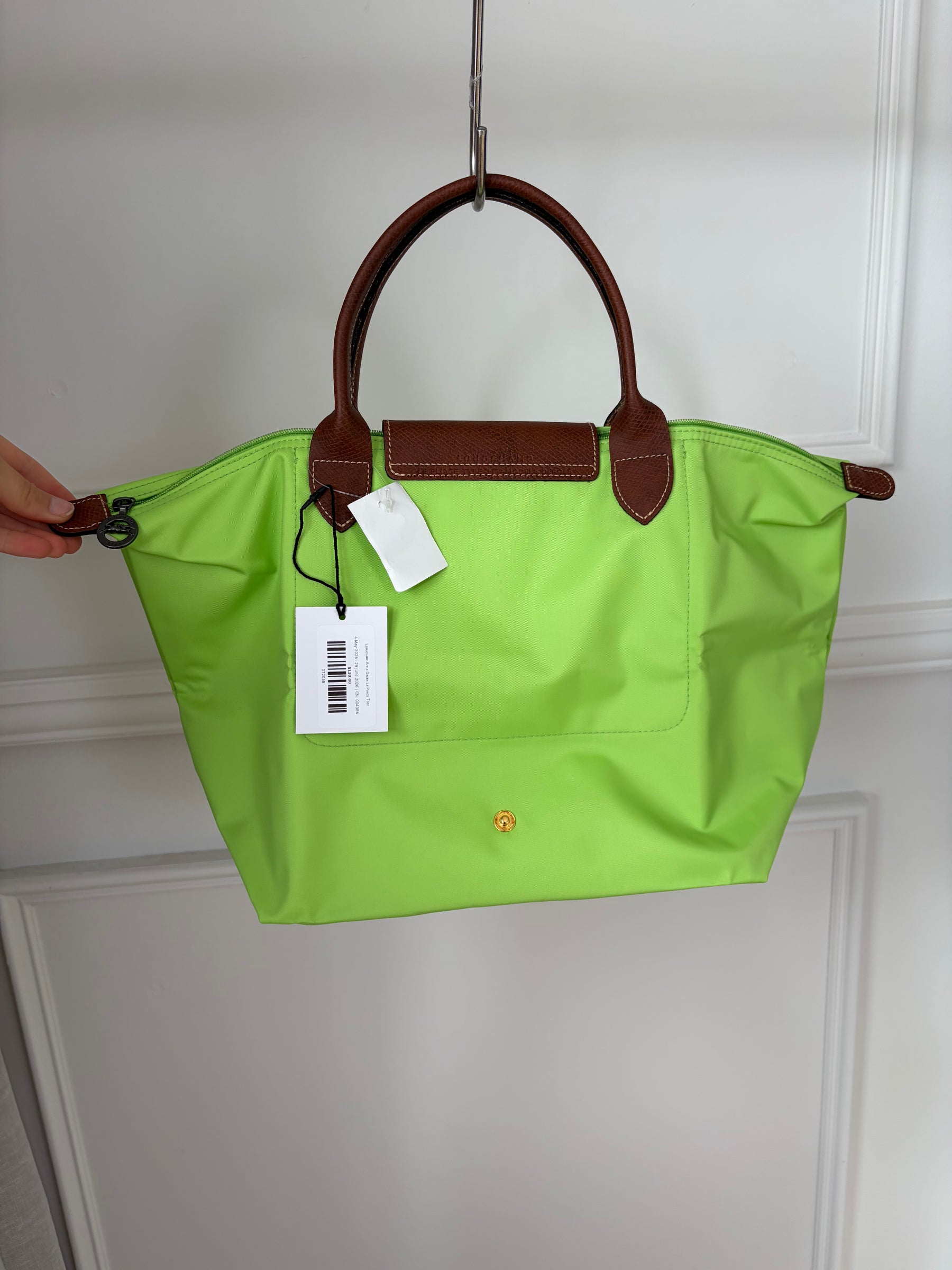 Longchamp Apple Green Le Pliage Tote