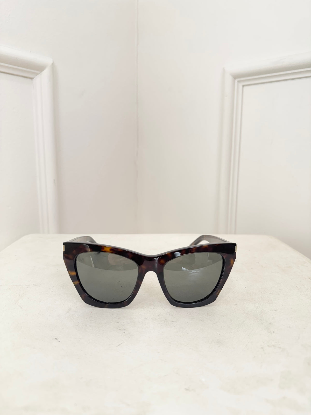 Saint Laurent Oversized Sunglasses Dark Tortoishell
