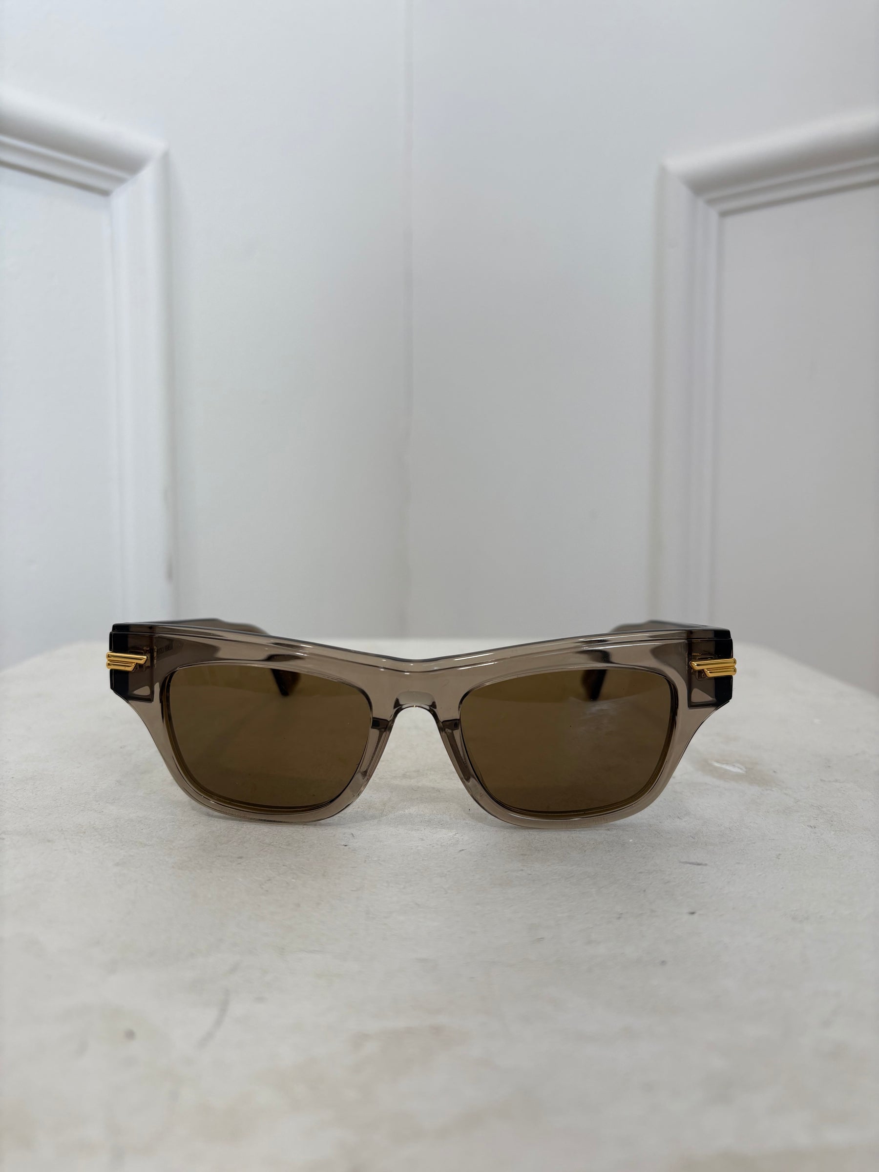 Bottega Veneta Smoke Acetate Cat Eye Sunglasses